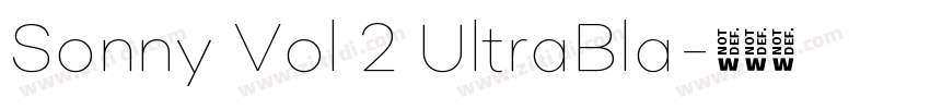 Sonny Vol 2 UltraBla字体转换